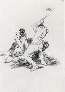 Francisco Goya Three Men Digging France oil painting artist